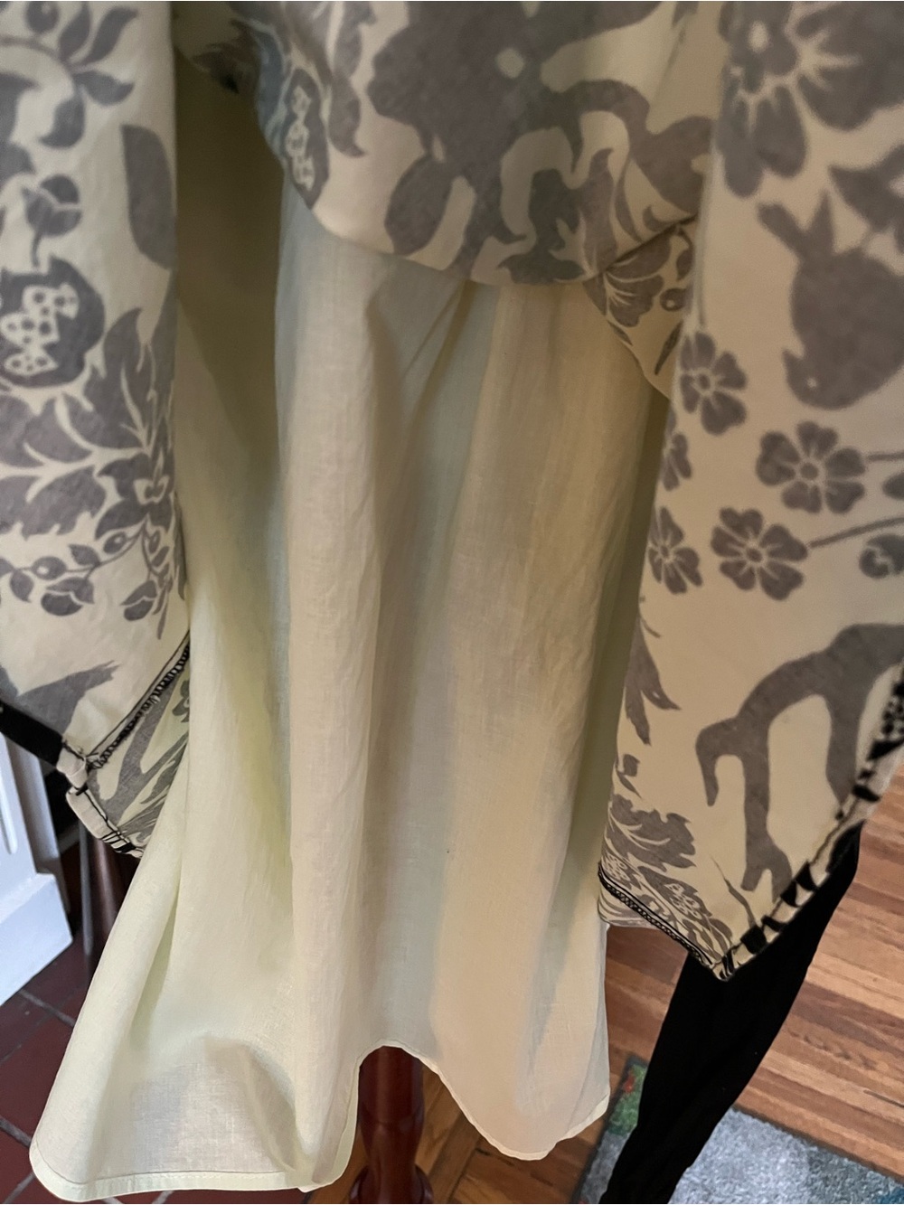 Folter Woodland Damask Dress | Stag & Bird Print | 100% Cotton | 2X - Picture 9 of 11